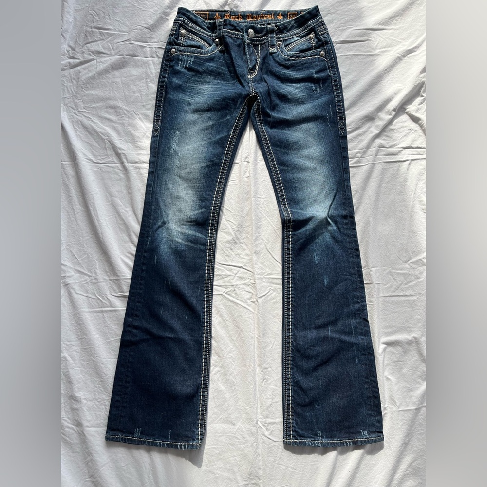 Rock Revival Women’s Leah Boot Cut Jeans 28/32
